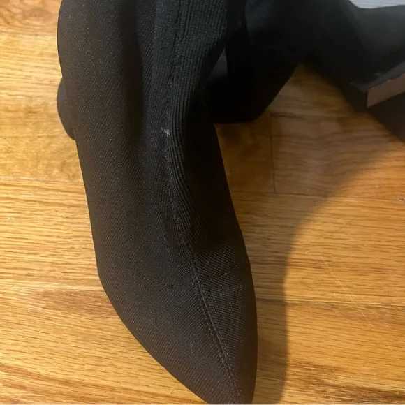 Neiman Marcus Black Over The Knee Thigh High Heeled Boots With Box Size 7.5 - Picture 4 of 7